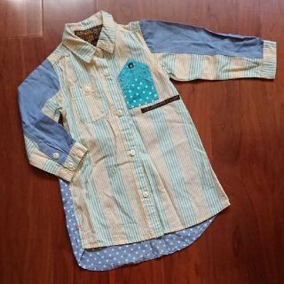 ジャンクストアー(JUNK STORE)の美品☆ジャンクストア シャツワンピース 95(ワンピース)