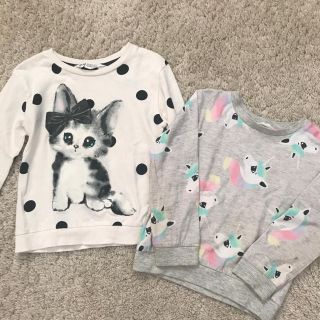 エイチアンドエム(H&M)のスカート付きレギンス ロンT セット 100 女の子 まとめ売り(Tシャツ/カットソー)