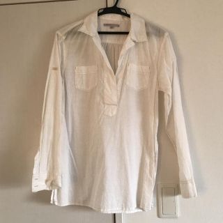 ギャップ(GAP)のGAP 白コットンシャツ(シャツ/ブラウス(長袖/七分))