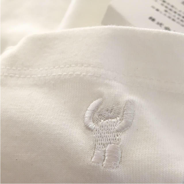 coen(コーエン)のcoen Mサイズ リブラインクルーネックTシャツ ホワイト メンズのトップス(Tシャツ/カットソー(半袖/袖なし))の商品写真