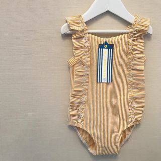 プチバトー(PETIT BATEAU)のプチバトー 19SS シアサッカーワンピース水着 24m(水着)