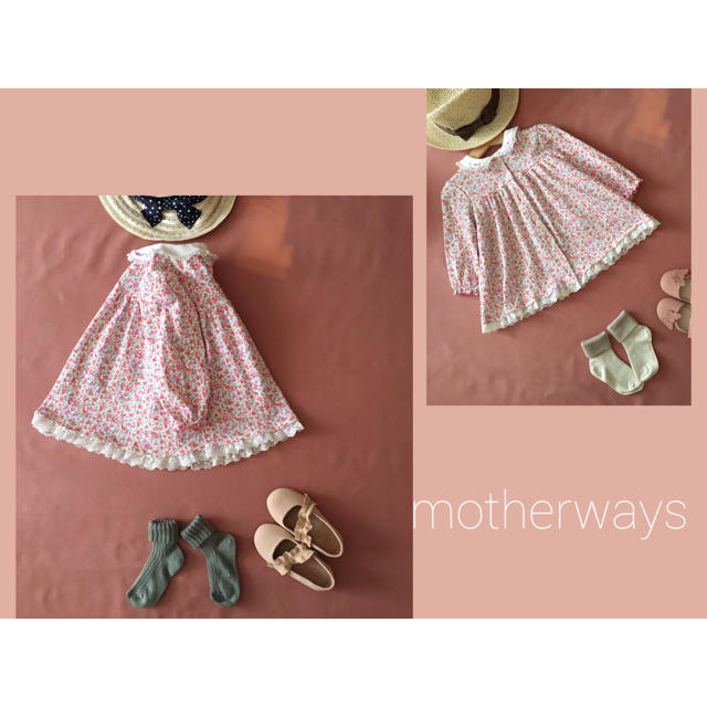 motherways(マザウェイズ)のmotherways｜マザウェイズ 小花柄ワンピース︎⋈80インナーパンツ付⑅⿻ キッズ/ベビー/マタニティのベビー服(~85cm)(ワンピース)の商品写真