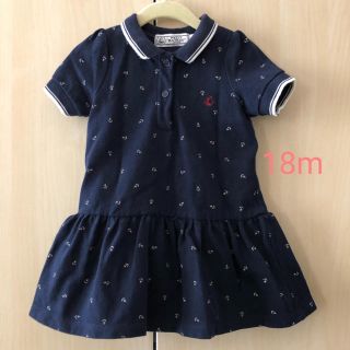 プチバトー(PETIT BATEAU)のMam23様専用 美品 プチバトー 鹿の子編みポロワンピース 18m(ワンピース)