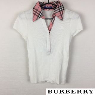 バーバリーブルーレーベル(BURBERRY BLUE LABEL)の美品 BURBERRY BLUE LABEL 半袖カットソー ホワイト(カットソー(半袖/袖なし))