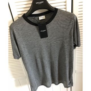 サンローラン(Saint Laurent)の登坂広臣様専用！サンローラン 入り レーヨン ボーダー Tシャツ 新品！(Tシャツ/カットソー(半袖/袖なし))