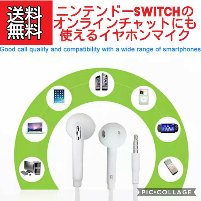 マイク付きイヤホン 【ボイスチャットOK！】 エンタメ/ホビーのゲームソフト/ゲーム機本体(家庭用ゲーム機本体)の商品写真