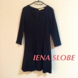 スローブイエナ(SLOBE IENA)のIENA SLOBE シンプル黒ワンピ(ミニワンピース)