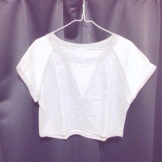 ジーユー(GU)のグレー♡ラグラン♡丈短Tシャツ(Tシャツ(半袖/袖なし))