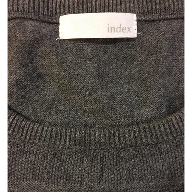 INDEX(インデックス)のindex インデックス 半袖ニット Lサイズ レディースのトップス(ニット/セーター)の商品写真