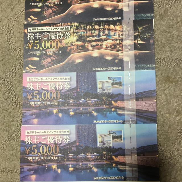 【500円引きクーポン】 SEGA フェニックスシーガイア優待券 - 宿泊券