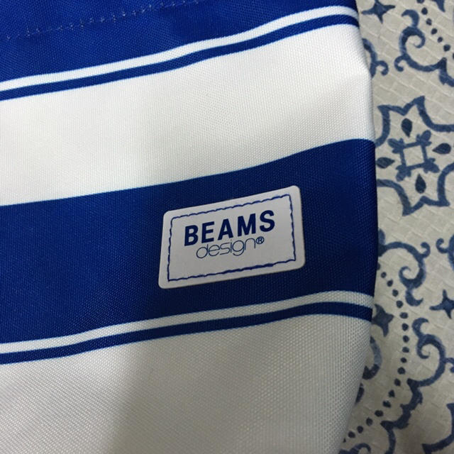 BEAMS(ビームス)のbeams 小バッグ 青×白 レディースのバッグ(トートバッグ)の商品写真