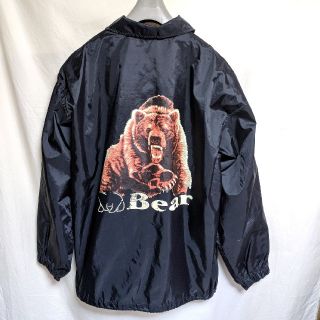 Bear 90s ナイロンコーチジャケット ブラック