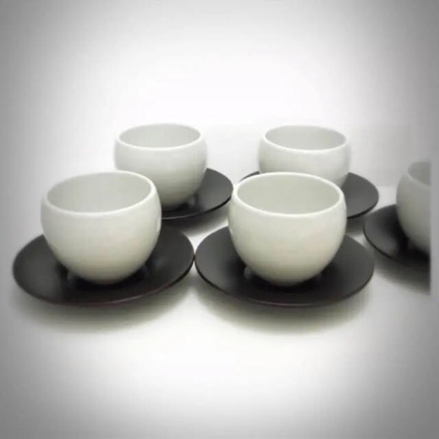 湯のみ & 木製 茶托 5客セット