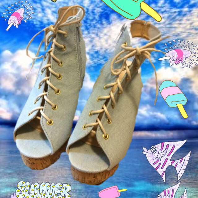 しまむら(シマムラ)の厚底サンダル レディースの靴/シューズ(サンダル)の商品写真