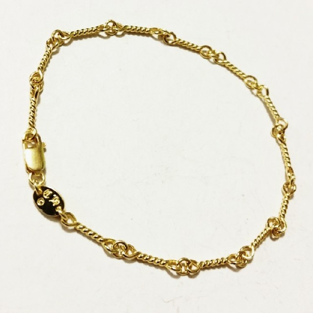 24K ツイストチェーン ブレスレット 金 チェーン クロムハーツ 好きに | フリマアプリ ラクマ