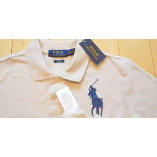 ポロラルフローレン(POLO RALPH LAUREN)のタグ付き新品！ラルフローレンのビッグポニー長袖ポロシャツ　M(10-12）(Tシャツ/カットソー)