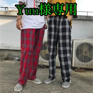 股下70☆新品☆チェックパンツ☆ネイビー(その他)