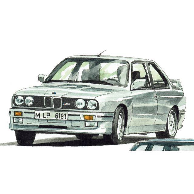 GC-1141 BMW325/アルピナ限定版画 直筆サイン額装●作家平右ヱ門 2