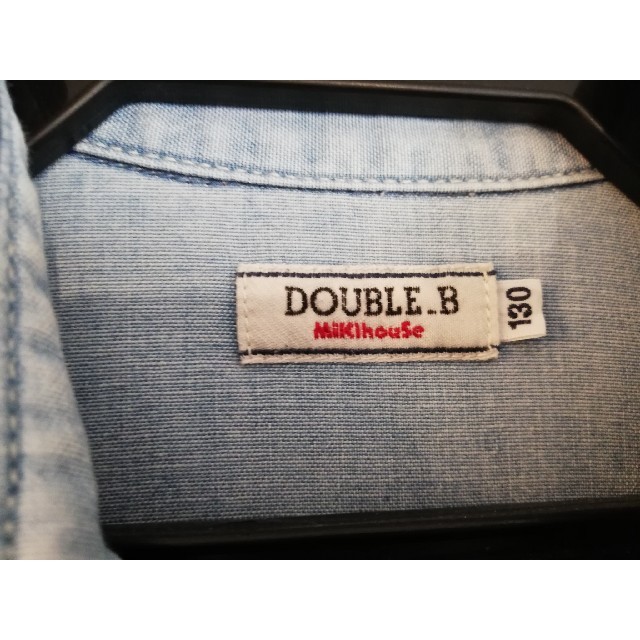 DOUBLE.B(ダブルビー)のDOUBLE.B☆デニムワンピース☆130センチ☆羽織りにも！ キッズ/ベビー/マタニティのキッズ服女の子用(90cm~)(ワンピース)の商品写真