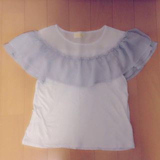 ダブルクローゼット(w closet)のw closet フリル Tシャツ(Tシャツ(半袖/袖なし))