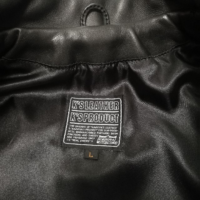 KADOYA size L レザーベストの通販 by wwds 's shop｜ラクマ K's leather GLベスト 最安価格(税込)