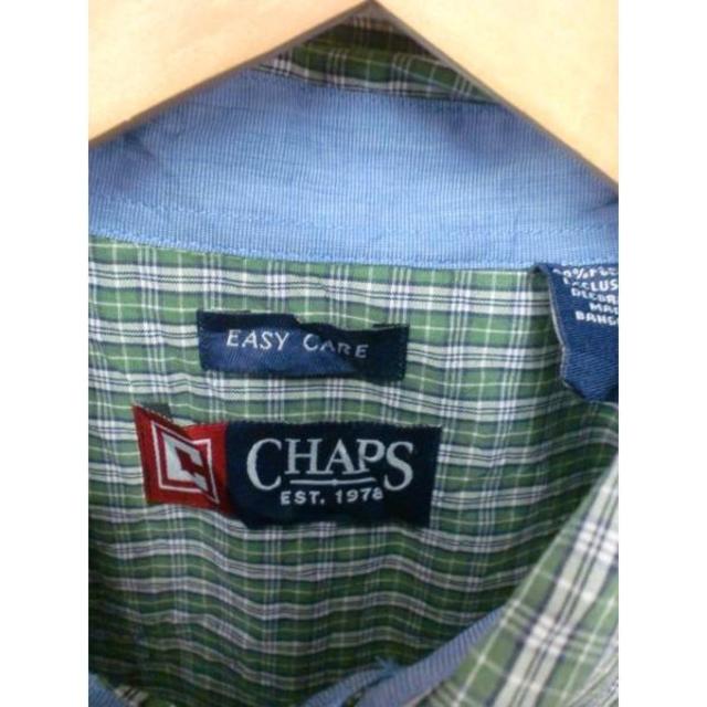 CHAPS(チャップス)の匿名即日発可！CHAPSグリーンチェックBD長袖シャツUSA古着良品M メンズのトップス(シャツ)の商品写真