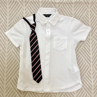 コムサイズム(COMME CA ISM)のコムサ ポロシャツ生地 ネクタイ付きシャツ 110(ブラウス)
