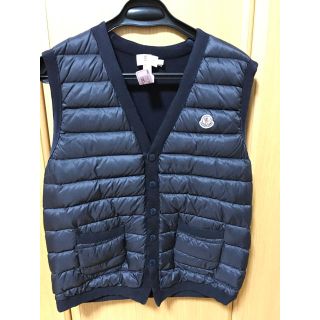 モンクレール(MONCLER)のモンクレール Moncler ニット 切り替え ダウンベスト ネイビー L(ダウンベスト)