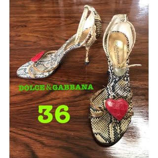 ドルチェアンドガッバーナ(DOLCE&GABBANA)のドルチェ&ガッバーナ サンダル 36サイズ(サンダル)