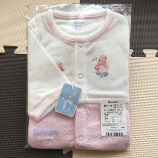 ファミリア(familiar)の新品！ベビーグロー♡七分丈カバーオール♡60-75 familiar(カバーオール)