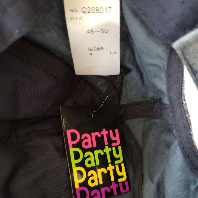 PARTYPARTY(パーティーパーティー)のPARTYPARTYキャップ  タグ付き新品 キッズ/ベビー/マタニティのこども用ファッション小物(帽子)の商品写真