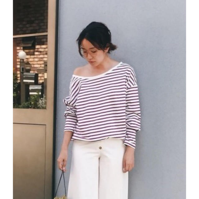 TODAYFUL♡Oneshoulder Border Tee パープル - www ...