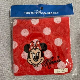 ディズニー(Disney)の未開封☆東京ディズニー リゾート ミニタオル ミニー(ハンカチ)