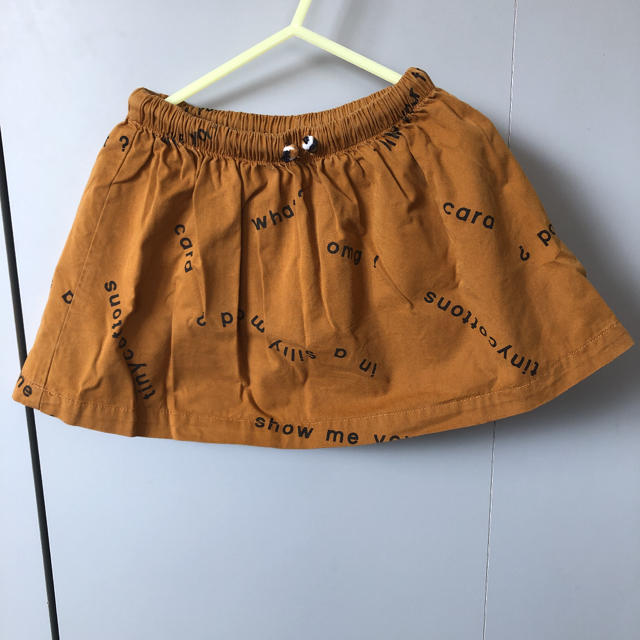 bobo chose(ボボチョース)のtinycottons タイニーコットンズ ロゴスカート ブラウン キッズ/ベビー/マタニティのキッズ服女の子用(90cm~)(スカート)の商品写真