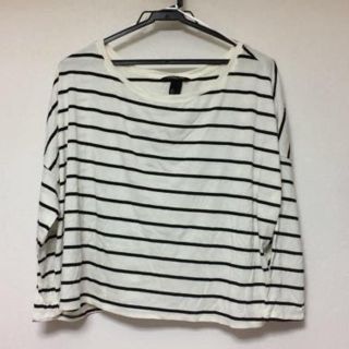 エイチアンドエム(H&M)のボーダー カットソー(カットソー(長袖/七分))