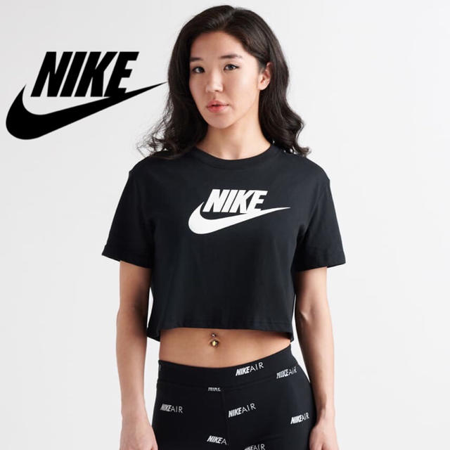 NIKE(ナイキ)の【新品】NIKE  Swooshロゴ クロップド丈 半袖トップスXS レディースのトップス(Tシャツ(半袖/袖なし))の商品写真