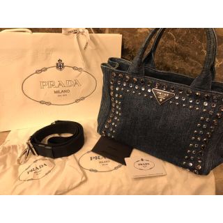 プラダ(PRADA)のPRADA  カナパ ビジュー(ショルダーバッグ)