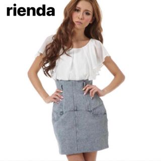 リエンダ(rienda)のrienda ラッフルシフォンワンピース ワンピース(ミニワンピース)