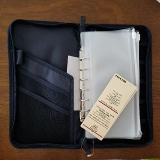 ムジルシリョウヒン(MUJI (無印良品))の無印良品  ネイビー パスポートケース クリアポケット付(旅行用品)