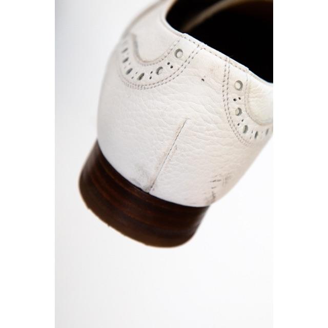 美品【ショセchausser】メダリオンウィングチップシューズ白 裏貼り済み 3