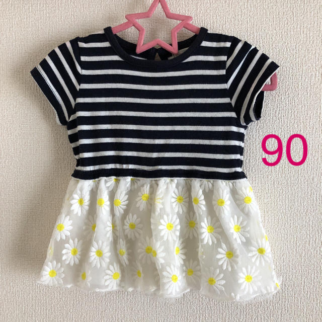 しまむら(シマムラ)のLa Petit Lilly★女の子チュールトップス☆90cm キッズ/ベビー/マタニティのキッズ服女の子用(90cm~)(Tシャツ/カットソー)の商品写真