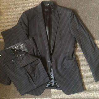 ドルチェアンドガッバーナ(DOLCE&GABBANA)のドルガバ スーツ サイズ48 ドルチェ＆ガッパーナ  黒 ブラック(セットアップ)