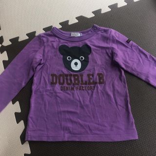 ダブルビー(DOUBLE.B)のミキハウス ダブルビー ロンT 90 パープル Bくん 長袖(Tシャツ/カットソー)