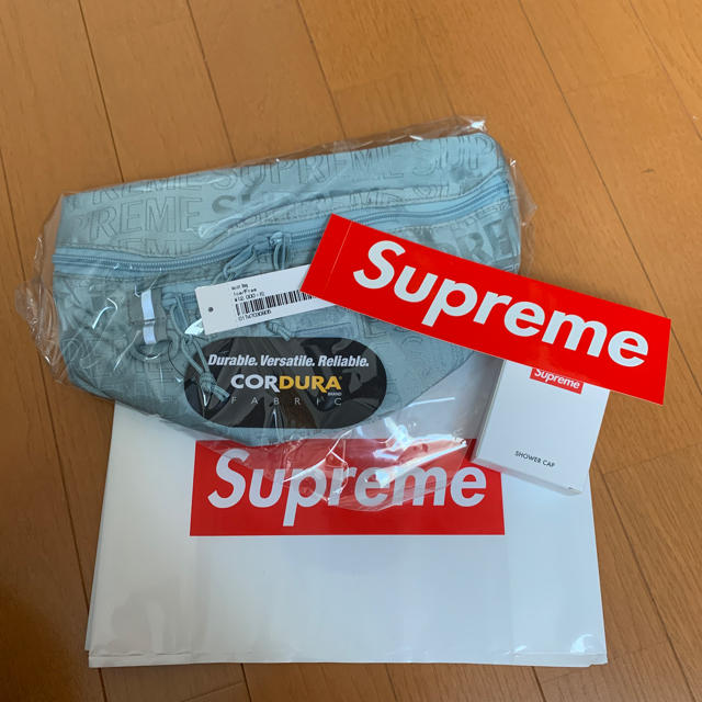 Supreme waist bag 19ss 水色