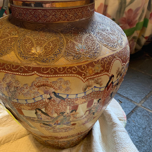 薩摩焼 壺 骨董品 花瓶 置物 中国風 和室 高級感-