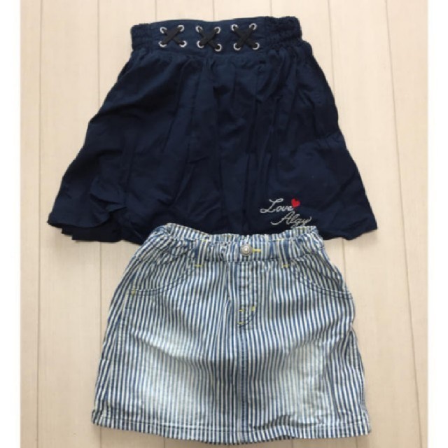 女子  140 130 ALGY JUNK STORE スカート 2点セット キッズ/ベビー/マタニティのキッズ服女の子用(90cm~)(スカート)の商品写真