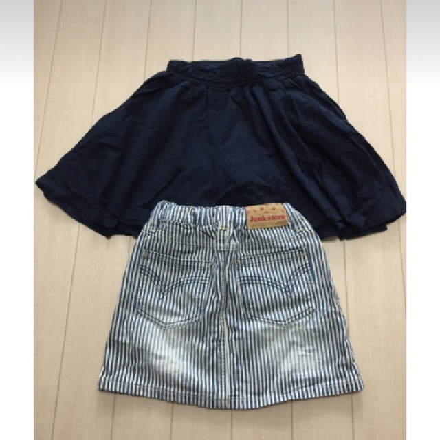 女子  140 130 ALGY JUNK STORE スカート 2点セット キッズ/ベビー/マタニティのキッズ服女の子用(90cm~)(スカート)の商品写真