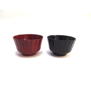 ムジルシリョウヒン(MUJI (無印良品))の讃岐漆器　菊彫茶碗　赤黒ペアセット　夫婦茶碗　ペア茶碗(食器)