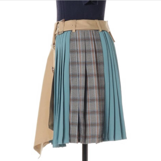 REDYAZEL(レディアゼル)の4素材MIXミニスカート キャメル レディースのスカート(ミニスカート)の商品写真