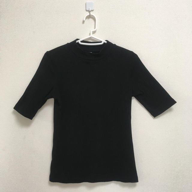 UNIQLO(ユニクロ)のユニクロ 5分袖 リブハイネックT レディースのトップス(Tシャツ(長袖/七分))の商品写真